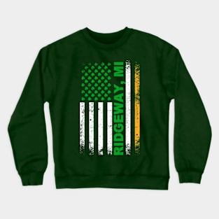 Irish American Flag RIDGEWAY, MI Crewneck Sweatshirt